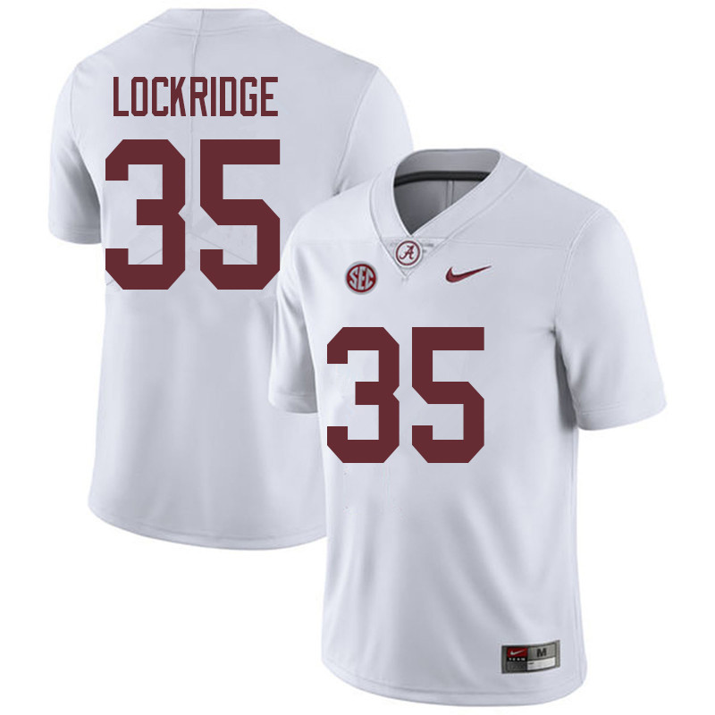 Men #35 De'Marquise Lockridge Alabama Crimson Tide College Football Jerseys Sale-White